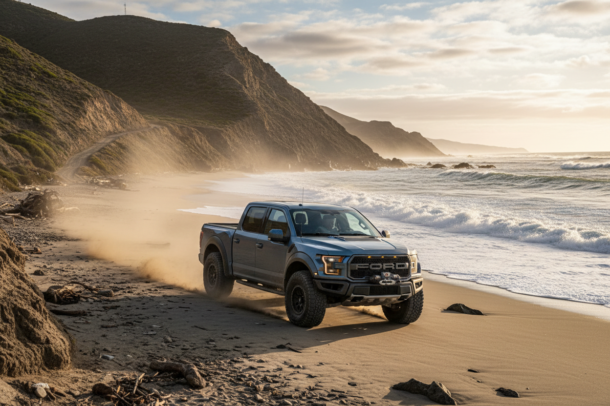 FORD F150 2014+ OFF ROAD EN UNA PLAYA DE CHILE