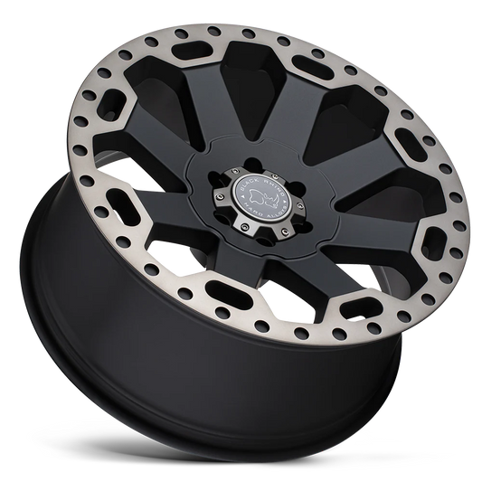Llanta 18x9.0 Black Rhino Warlord Matte Black W/Machine 6x139.7 ET-12