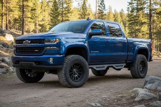 BANDEJAS ZONE OFF ROAD INSTALADAS EN UNA CHEVROLET SILVERADO OFF ROAD