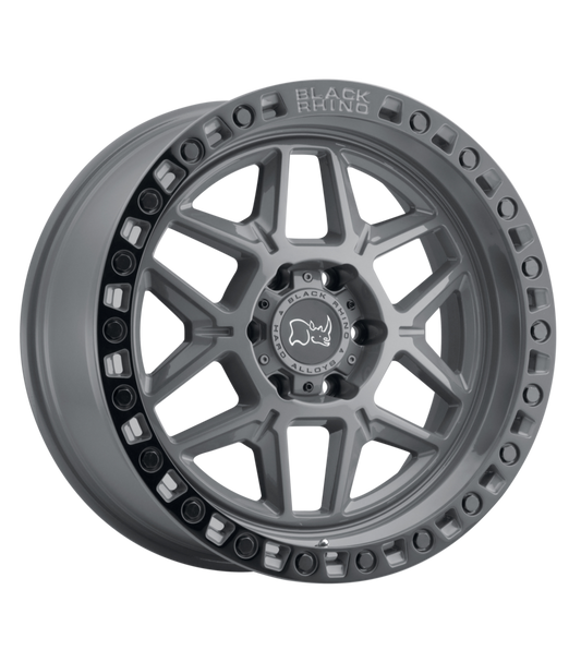 Llanta 17x9.0 Black Rhino Kelso Battleship Gray W/Black Lip 5x127 ET-18
