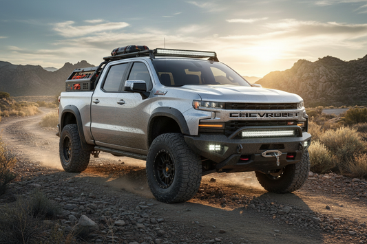 Chevrolet Silverado 2019-2022 con caja en el pick up para herramientas , haz que la camioenta sea off road