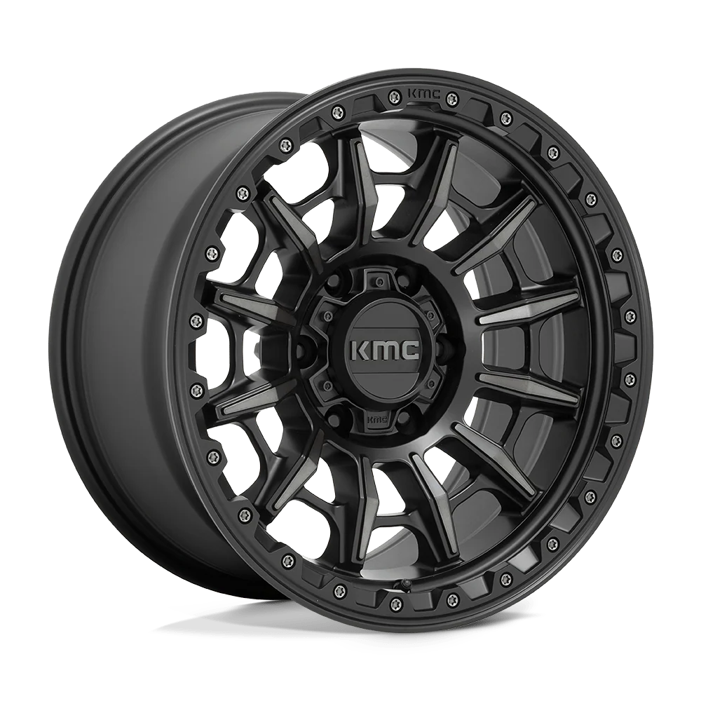 Llanta 17x9.0 KMC Carnage Satin Black W/Gray Tint 6x139.7 ET0