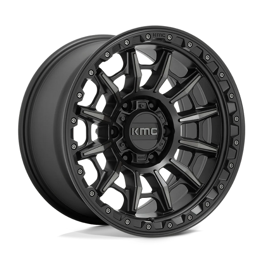 Llanta 17x9.0 KMC Carnage Satin Black W/Gray Tint 6x139.7 ET0