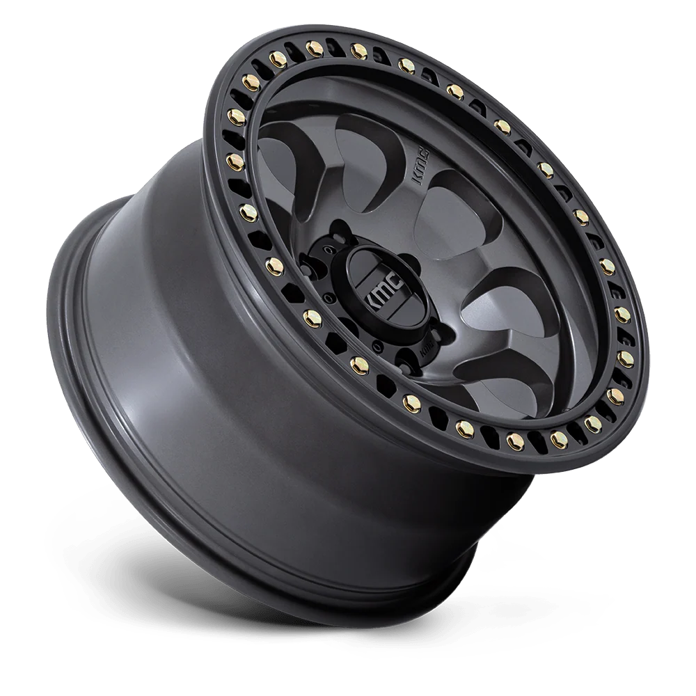 Llanta 17x8.5 KMC Riot Anthracite W/Satin Black Lip 6x139.7 ET+10