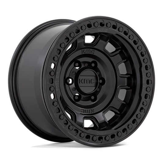 Llanta 17x9.0 KMC Tank Beadlock Satin Black 5x127 ET-38
