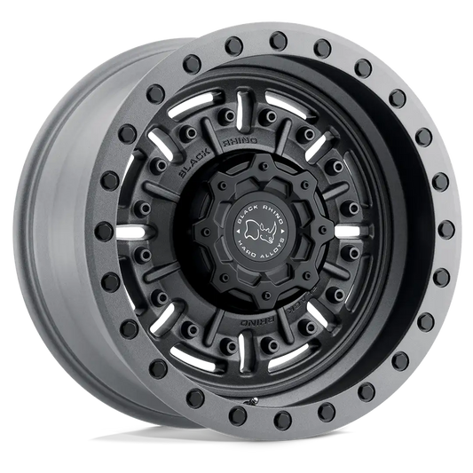 Llanta 17x8.5 Black Rhino Abrams Textured Matte Gunmetal 6x139.7 ET-18