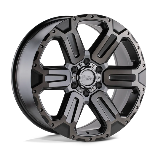 Llanta 17x8.5 Black Rhino Wanaka Matte Gunmetal W/Brushed Face 6x139.7 ET+12