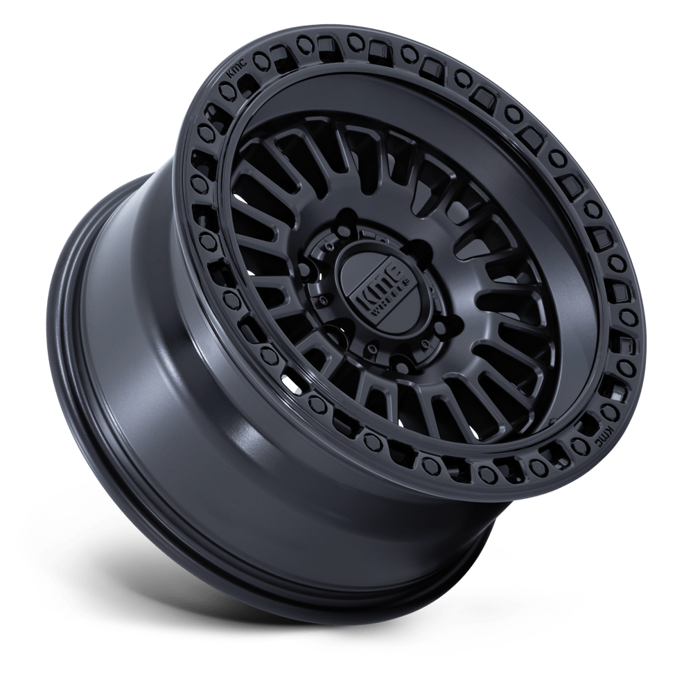Llanta 17x8.5 KMC Aztec Matte Black W/Gloss Black 6x139.7 ET0