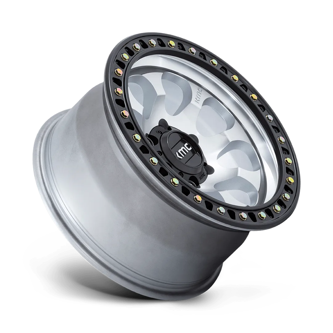 Llanta 17x8.5 KMC Riot Machined W/Satin Black Lip 6x139.7 ET+10