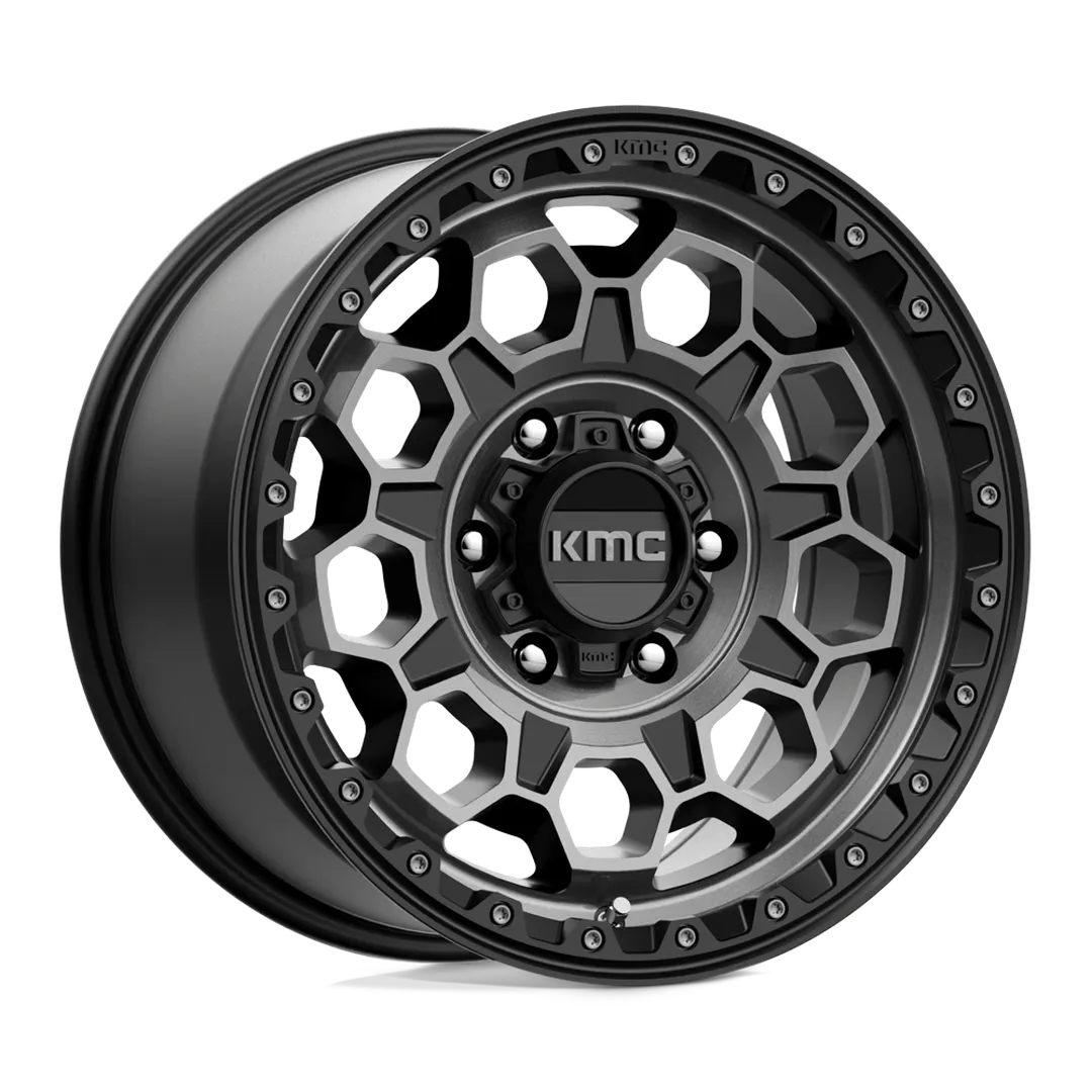Llanta 17x9.0 KMC Trek Satin Black With Gray Tint 6x139.7 ET0