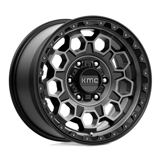 Llanta 17x9.0 KMC Trek Satin Black With Gray Tint 6x139.7 ET0