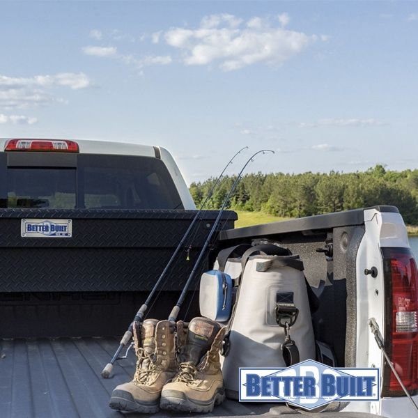 Caja Pick Up Aluminio Diamantado Low Profile L - Negro Matte